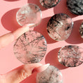 Load image into Gallery viewer, Tourmalated Quartz Flat Stone