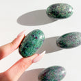 Load image into Gallery viewer, Ruby Fuchsite with Kyanite Lingam
