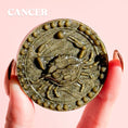 Load image into Gallery viewer, Golden Sheen Obsidian Zodiac Disk