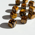 Load image into Gallery viewer, Tiger Eye Dice Pair