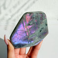 Load image into Gallery viewer, Labradorite Freeform - Orange / Pink Flash