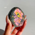 Load image into Gallery viewer, Labradorite Freeform - Orange / Pink Flash