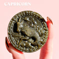 Load image into Gallery viewer, Golden Sheen Obsidian Zodiac Disk