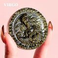 Load image into Gallery viewer, Golden Sheen Obsidian Zodiac Disk