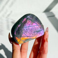 Load image into Gallery viewer, Labradorite Freeform - Orange / Pink Flash