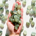 Load image into Gallery viewer, Prehnite with Epidote Mini Flat Tumble - With Caves