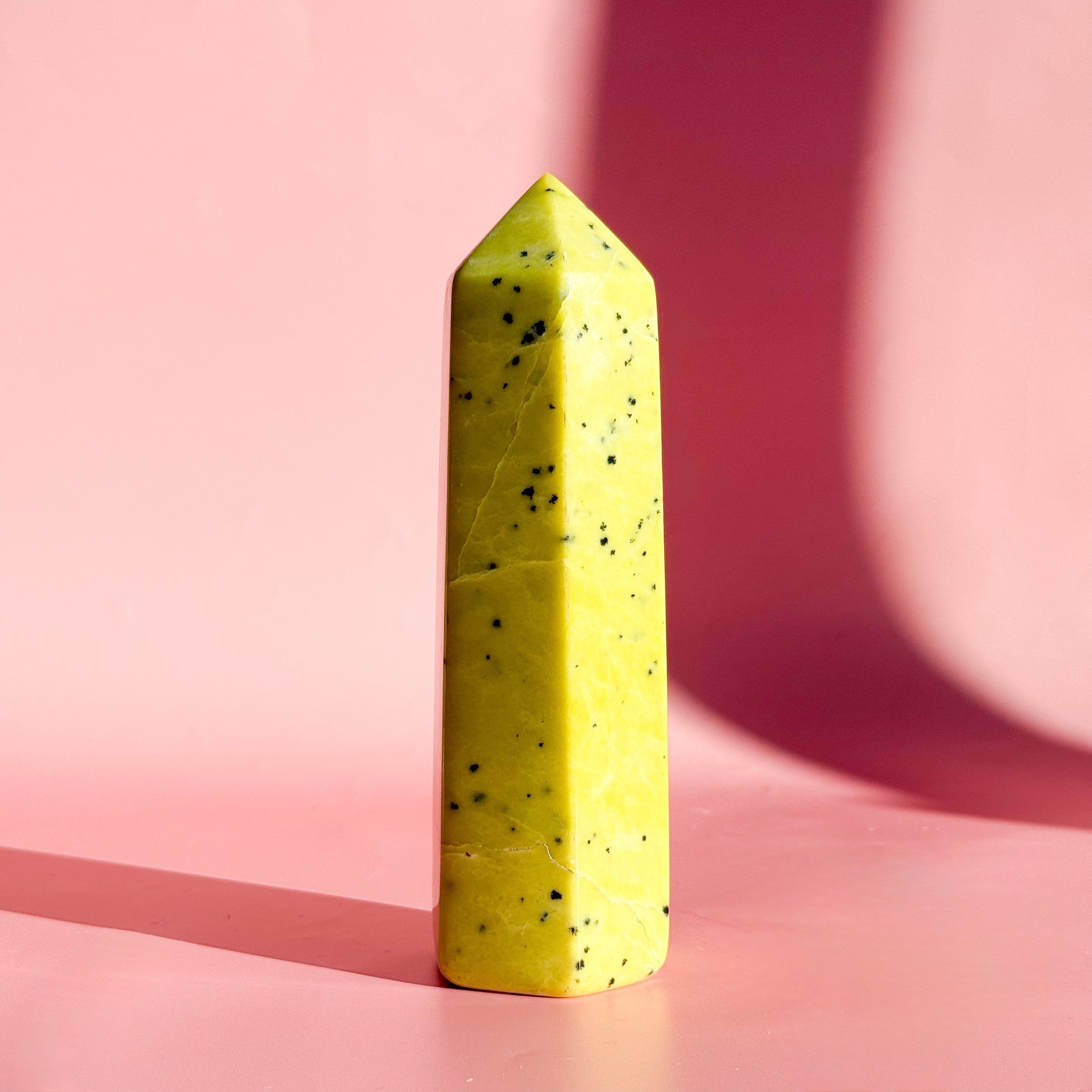 Yellow Serpentine ( Healerite ) Tower