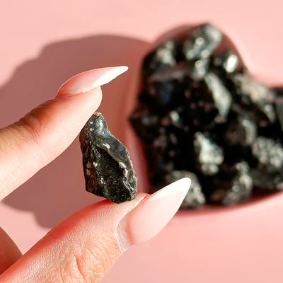 Five Raw Snowflake Obsidians
