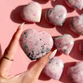 Load image into Gallery viewer, Peruvian Rhodonite Standing Heart
