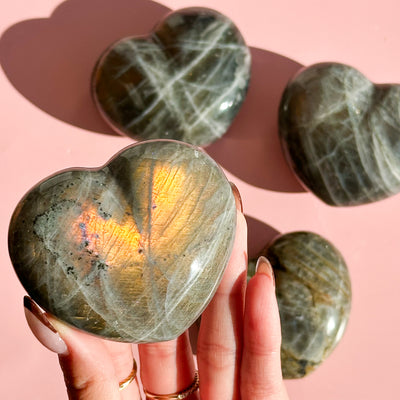 Labradorite Heart