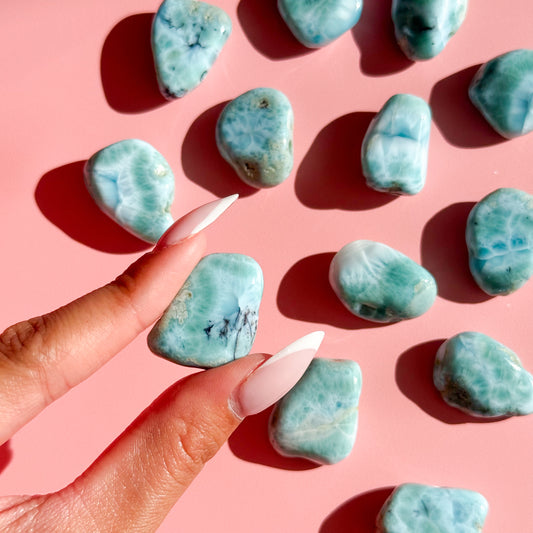Larimar Tumbled Bead