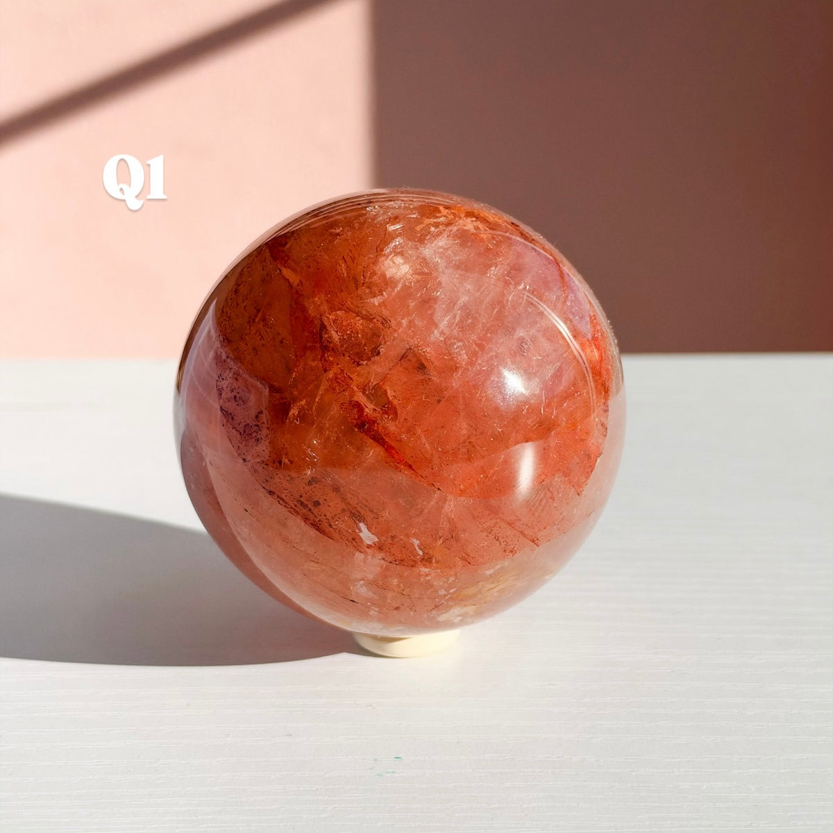 Hemmatoid ( Fire Quartz ) Sphere