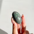 Load image into Gallery viewer, Ruby Fuchsite with Kyanite Lingam
