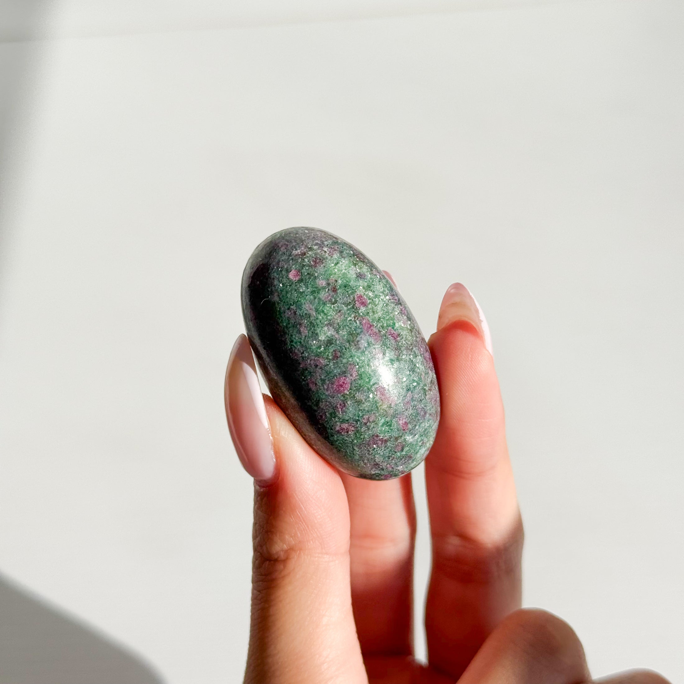Ruby Fuchsite with Kyanite Lingam