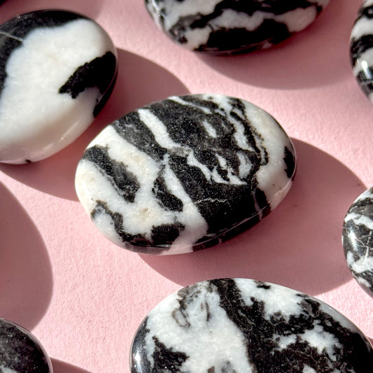 Zebra Jasper Flat Stone