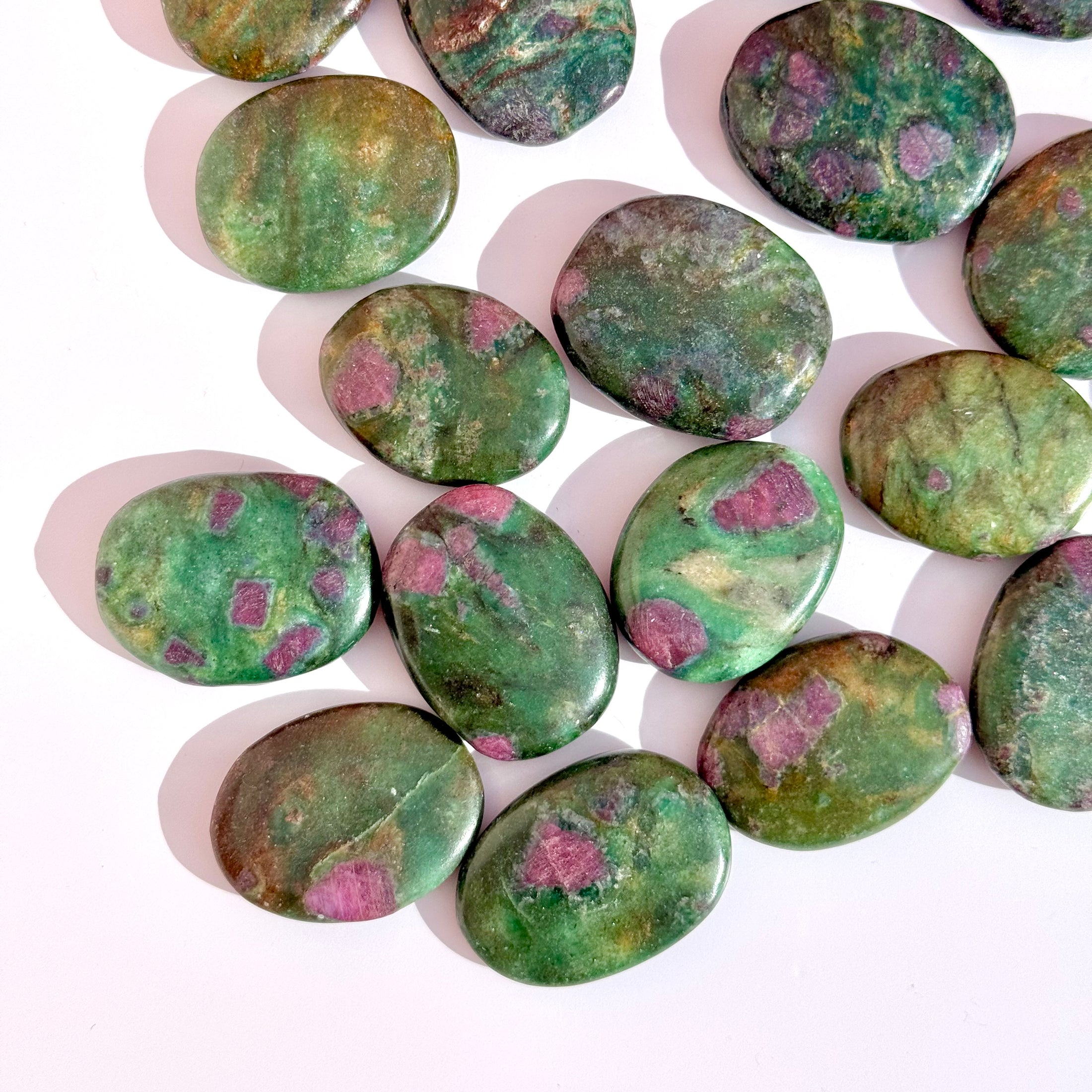 Ruby Fuchsite Flat Stone