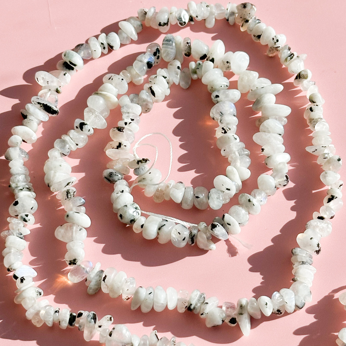 Moonstone Chipped Beads Strand