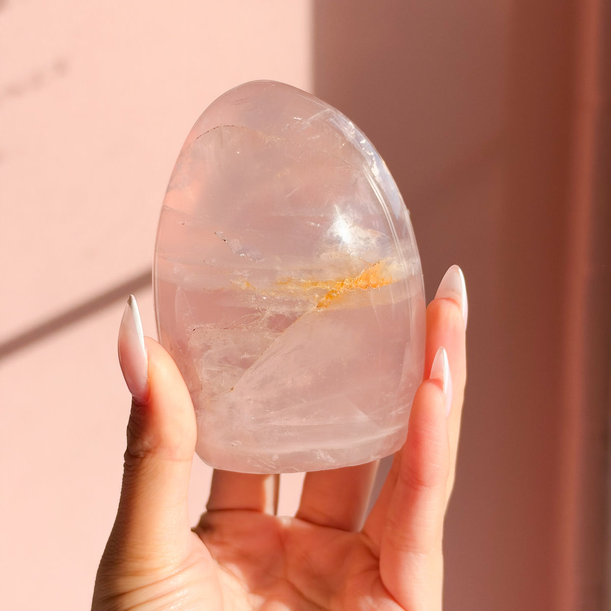 Quartz rose forme libre