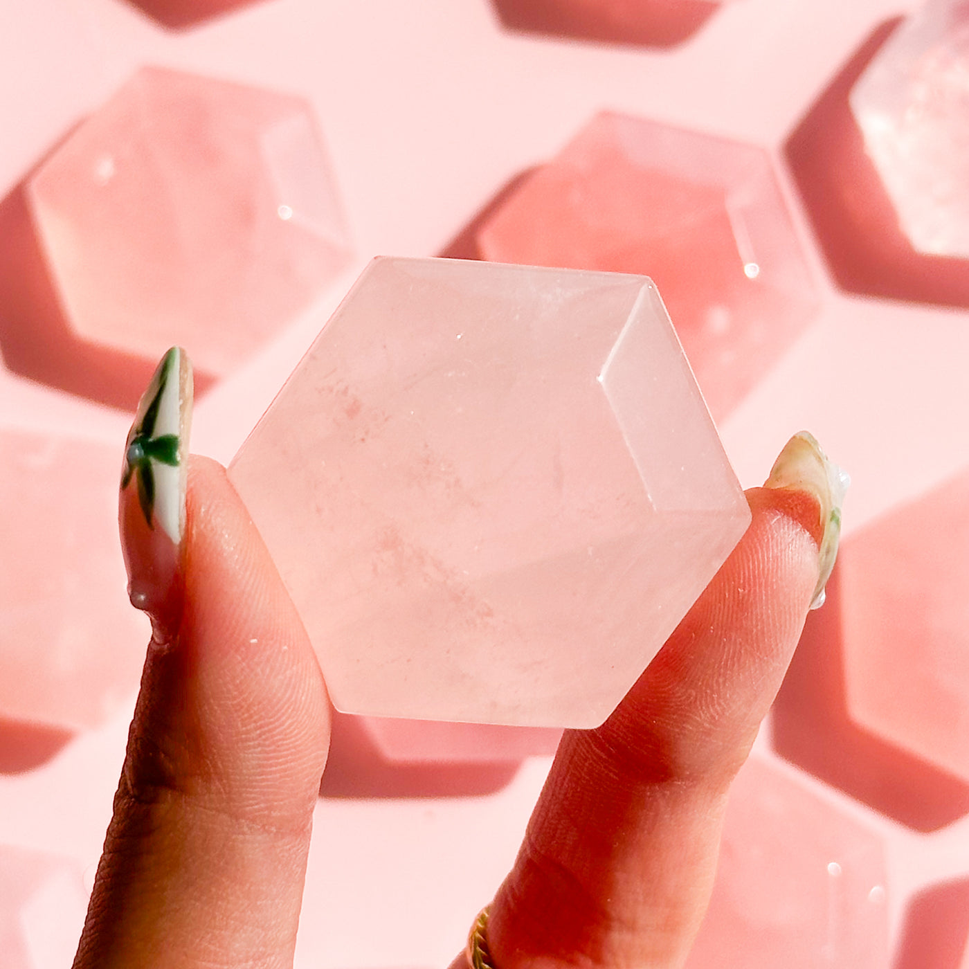 Rose Quartz Hexagon