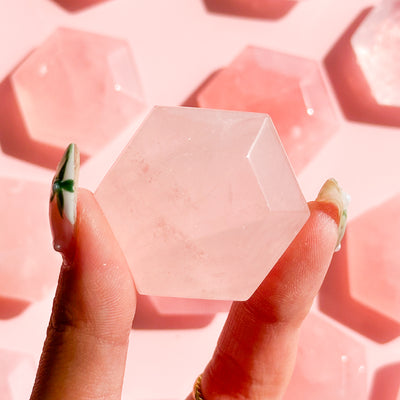 Rose Quartz Hexagon
