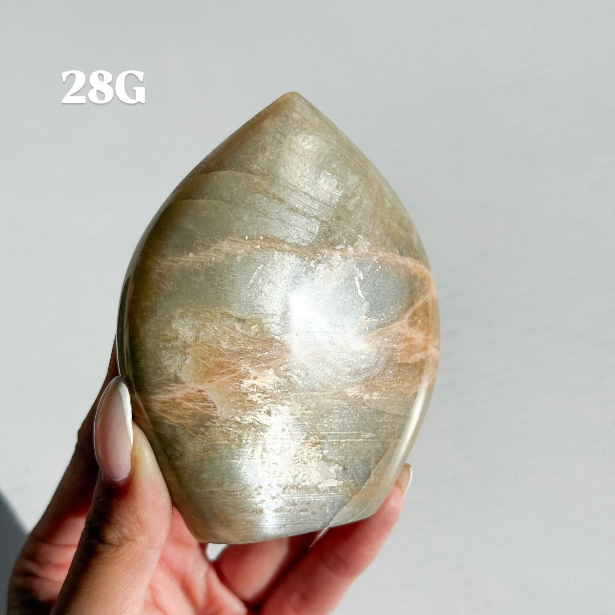 Piedra de luna melocotón en forma libre