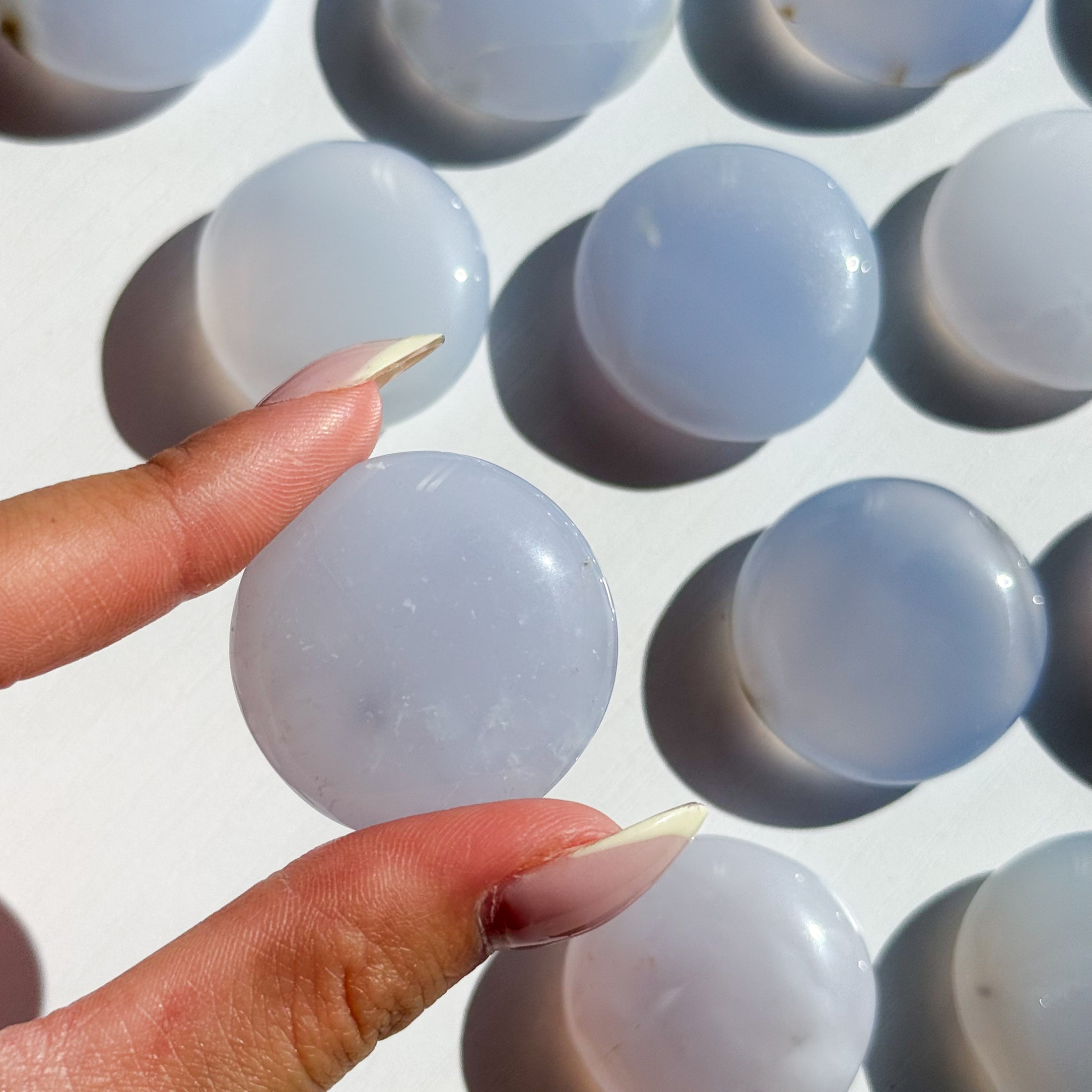 Blue Chalcedony Mini Flat Tumble