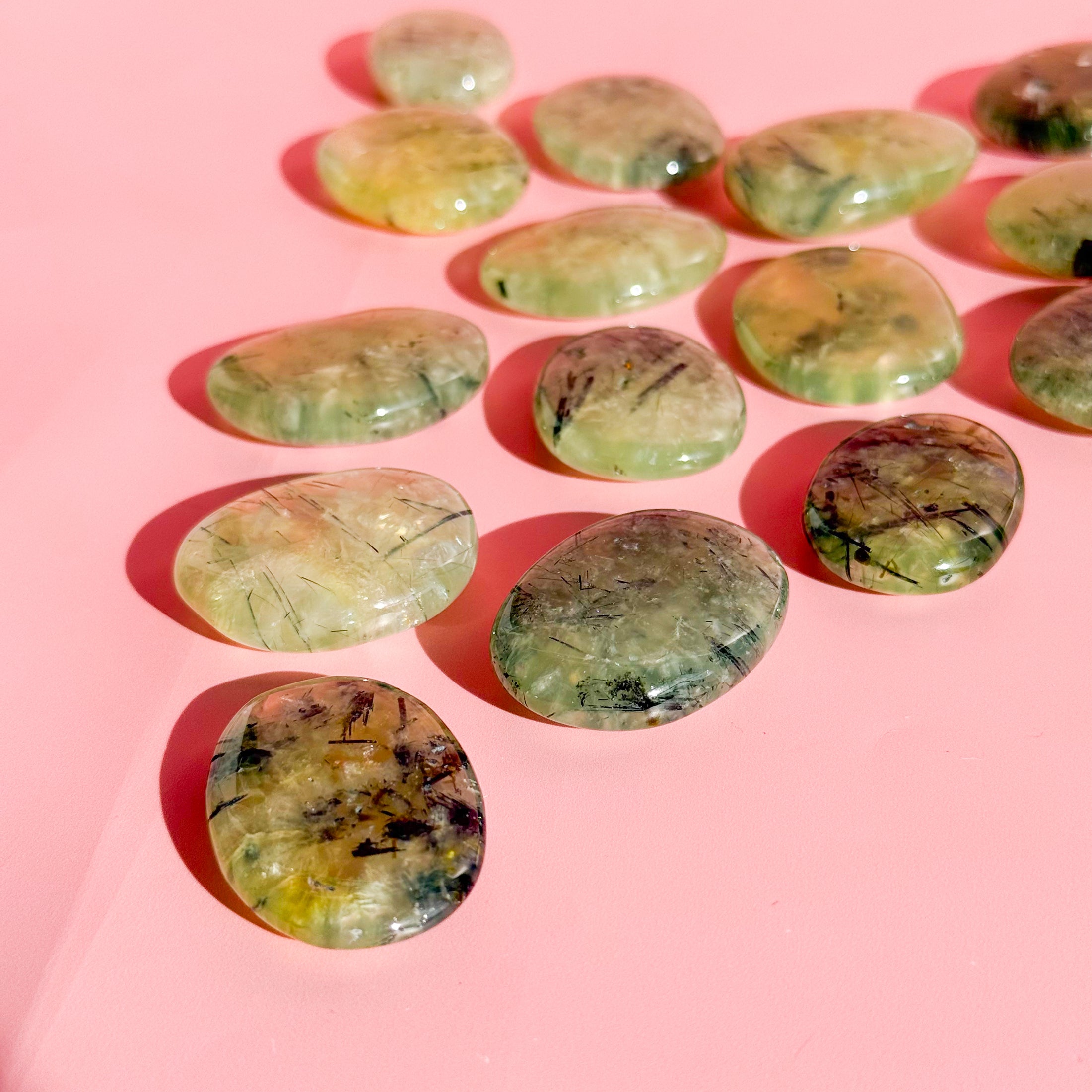 Prehnite with Epidote Flat Stone