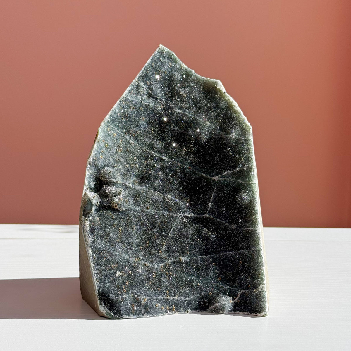 XL Druzy Black Amethyst Cut Base