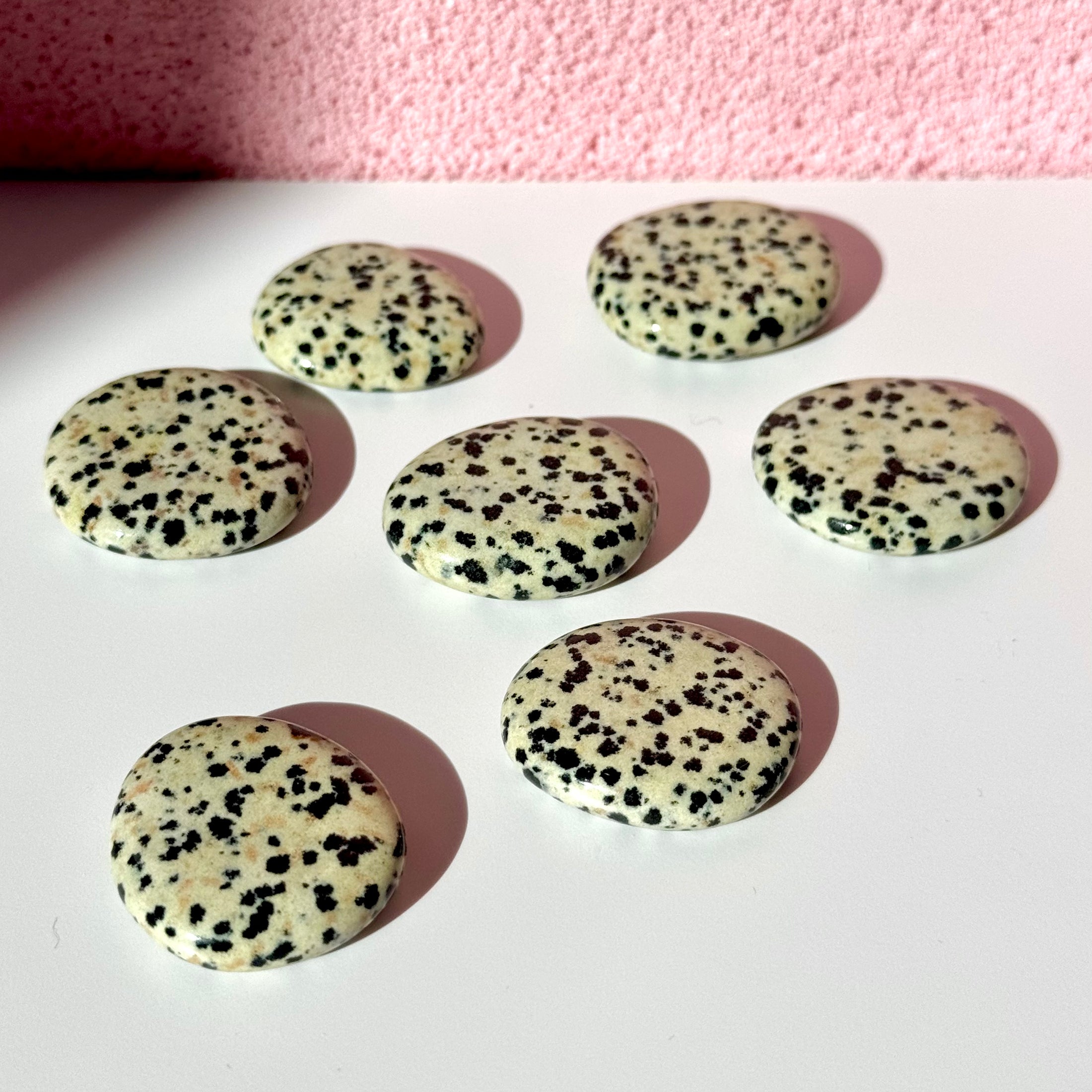 Dalmatian Jasper Mini Flat Stone