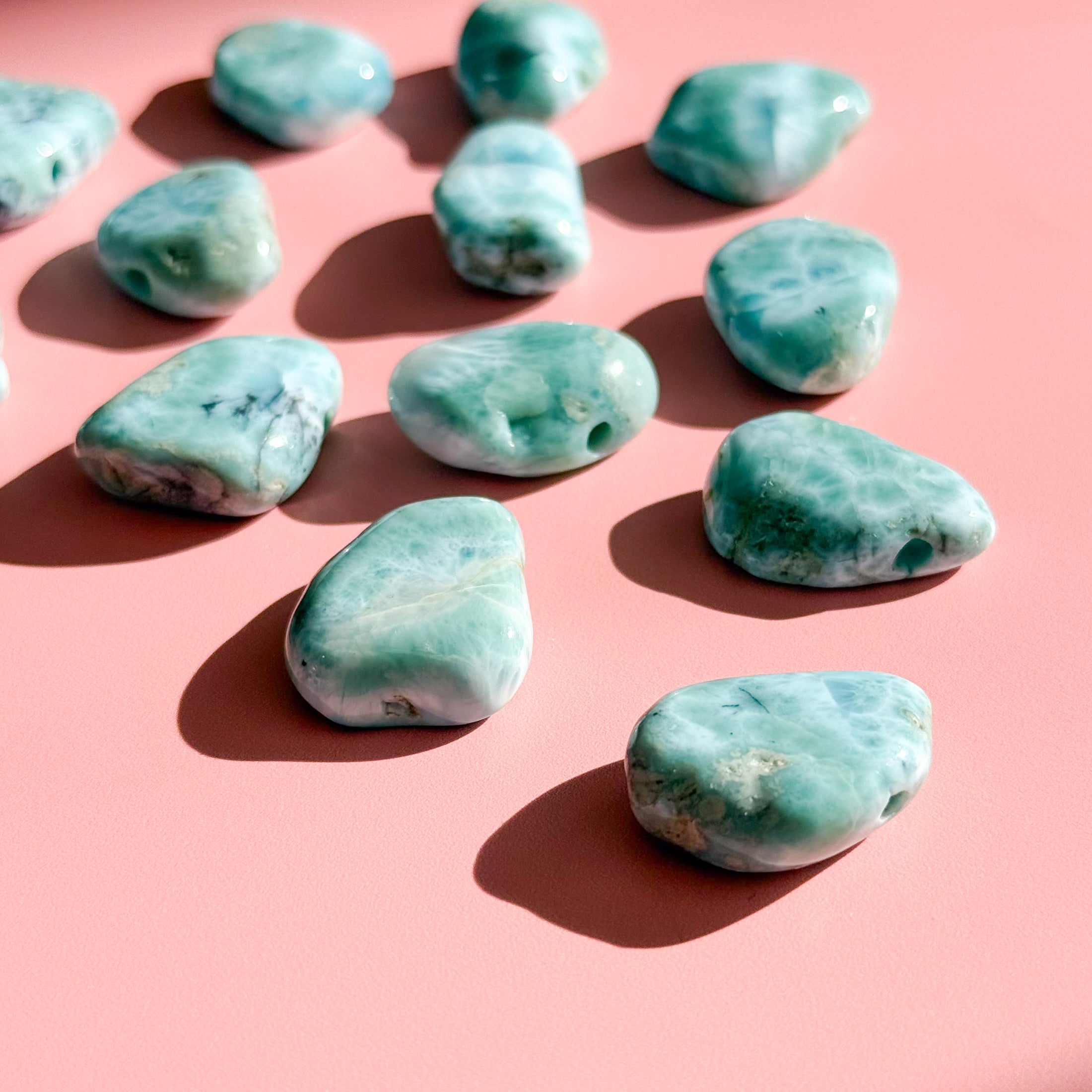 Larimar Tumbled Bead