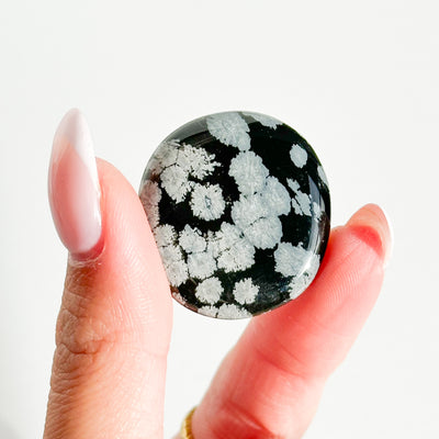 Snowflake Obsidian Mini Flat Stone