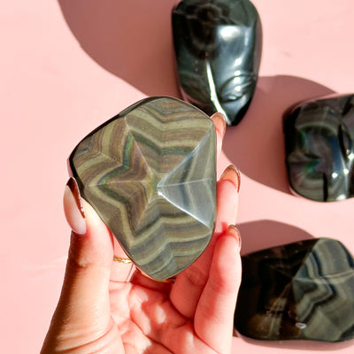 Rainbow Obsidian Carvings