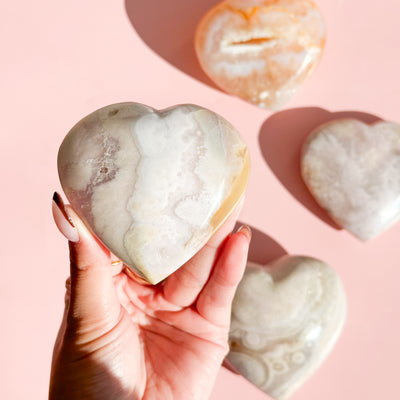 Flower Agate Heart