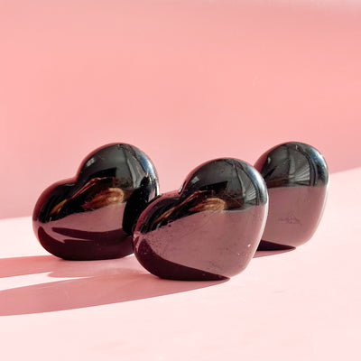Black Tourmaline Standing Heart