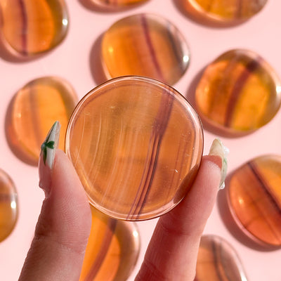 Yellow Fluorite Flat Stone