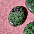Load image into Gallery viewer, Ruby in Zoisite Palmstone
