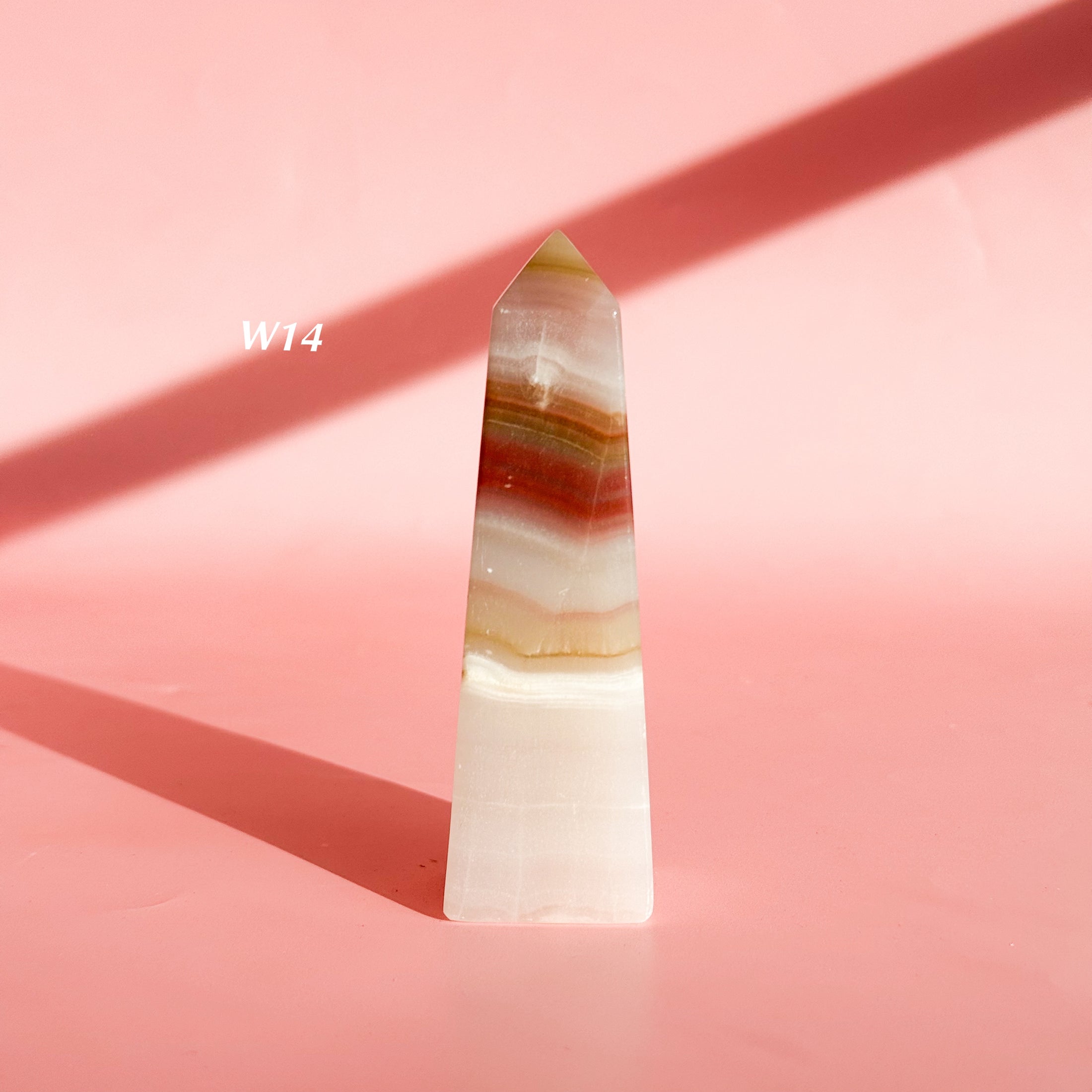 Watermelon Calcite Tower