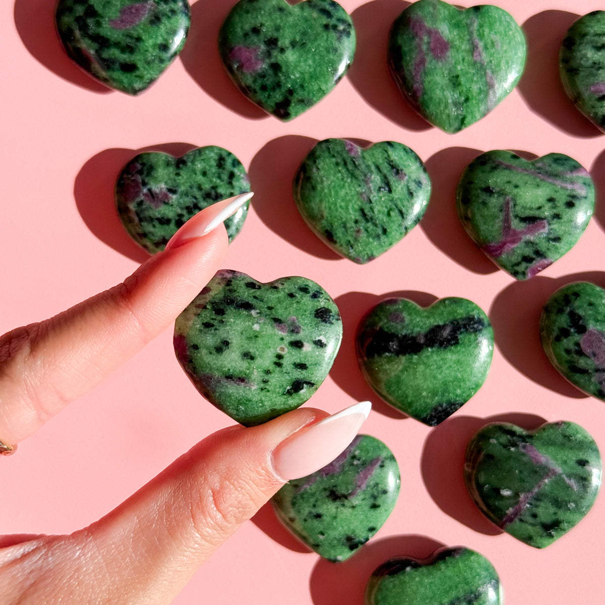 Ruby in Zoisite Small Heart