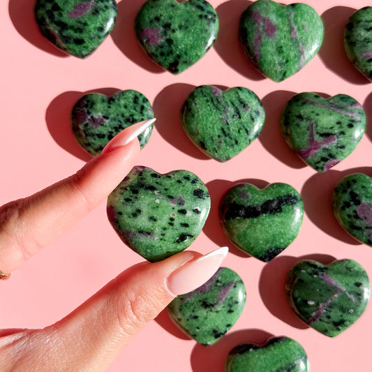 Ruby in Zoisite Small Heart