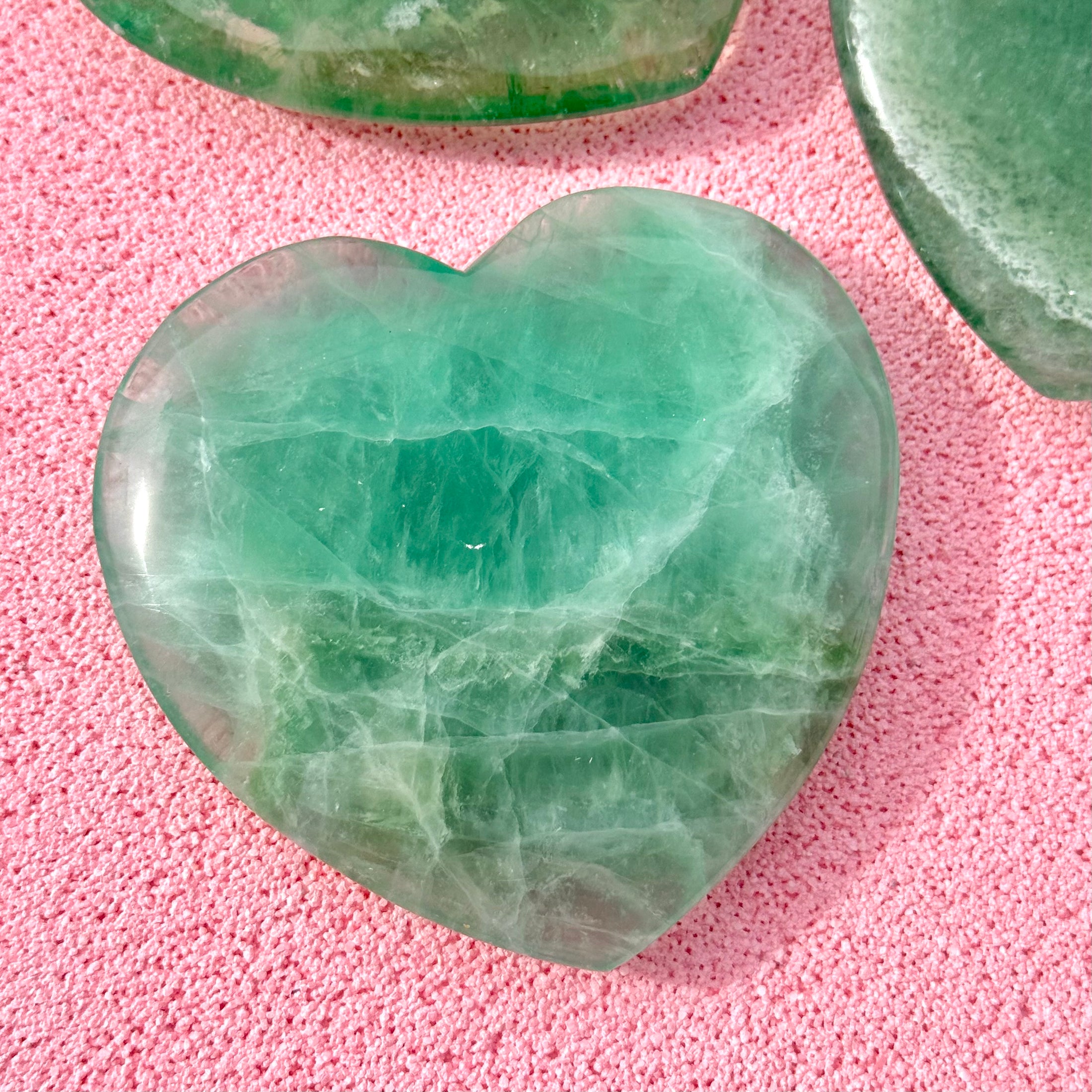 Green Fluorite Large Heart