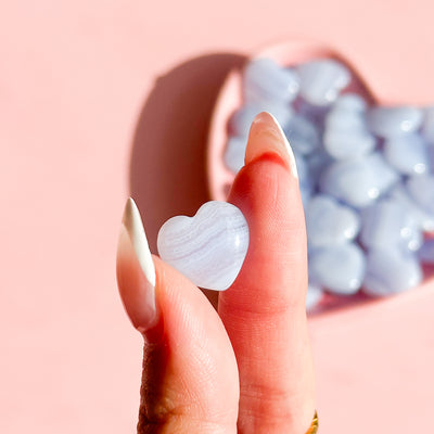 Blue Lace Agate Mini Heart