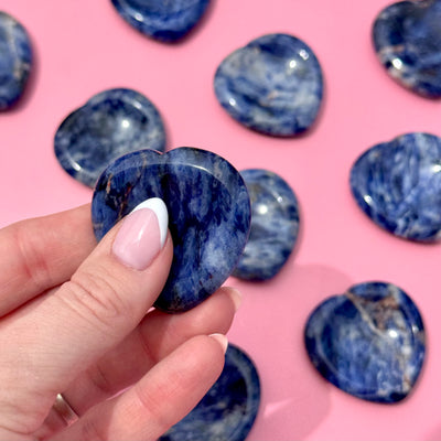 Sodalite Heart Worry Stone