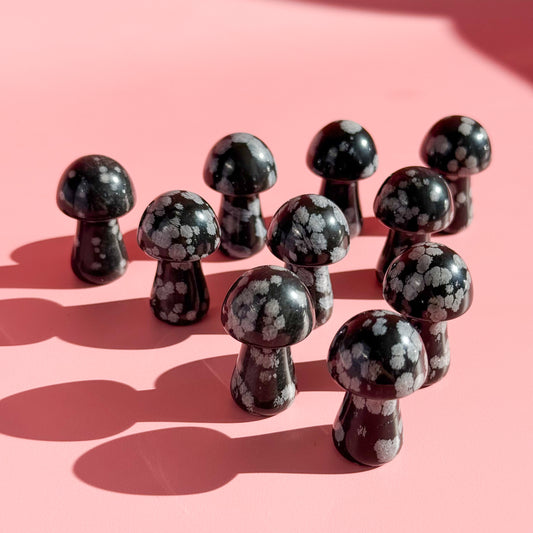 Snowflake Obsidian Mushroom
