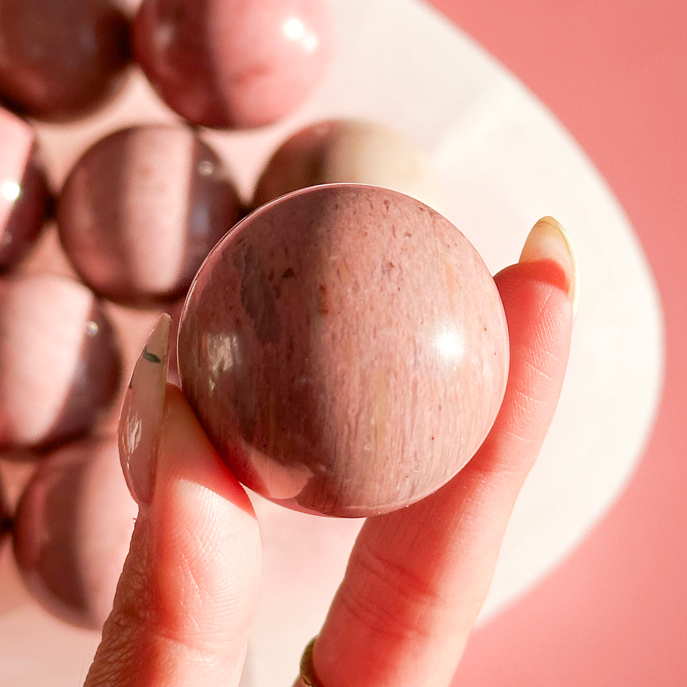 Pink Petrified Wood Sphere
