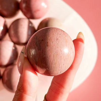 Pink Petrified Wood Sphere