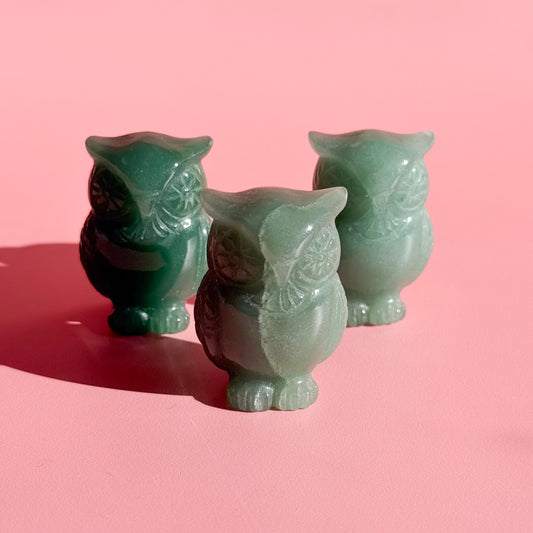 Green Aventurine Owl