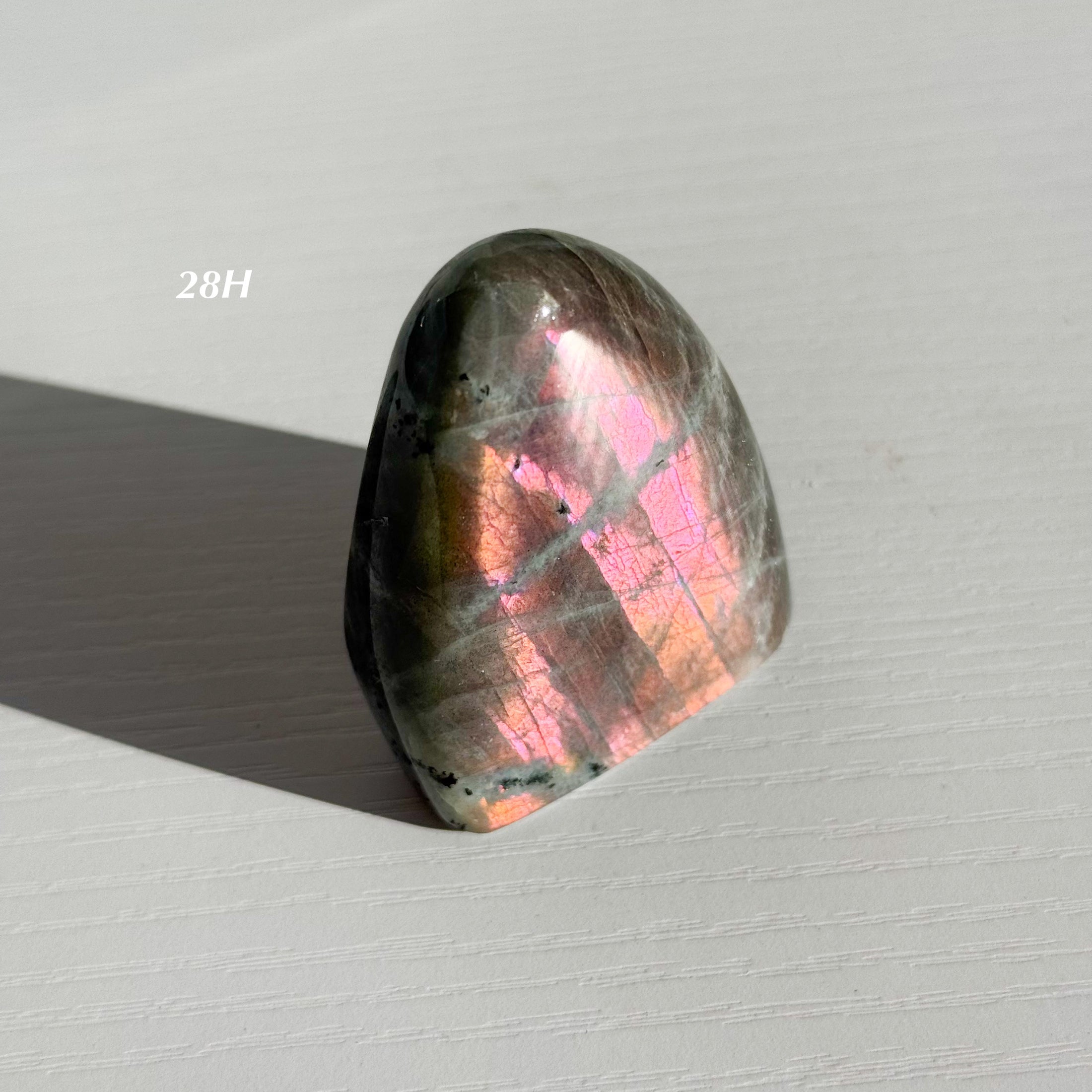 Labradorite Freeform - Orange / Pink Flash