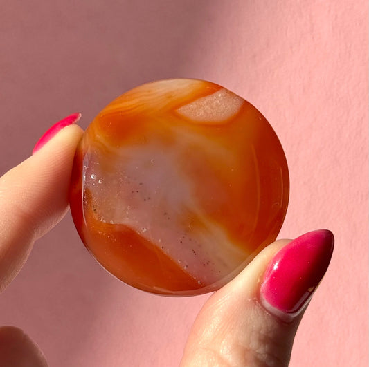Carnelian Agate Flat Stone