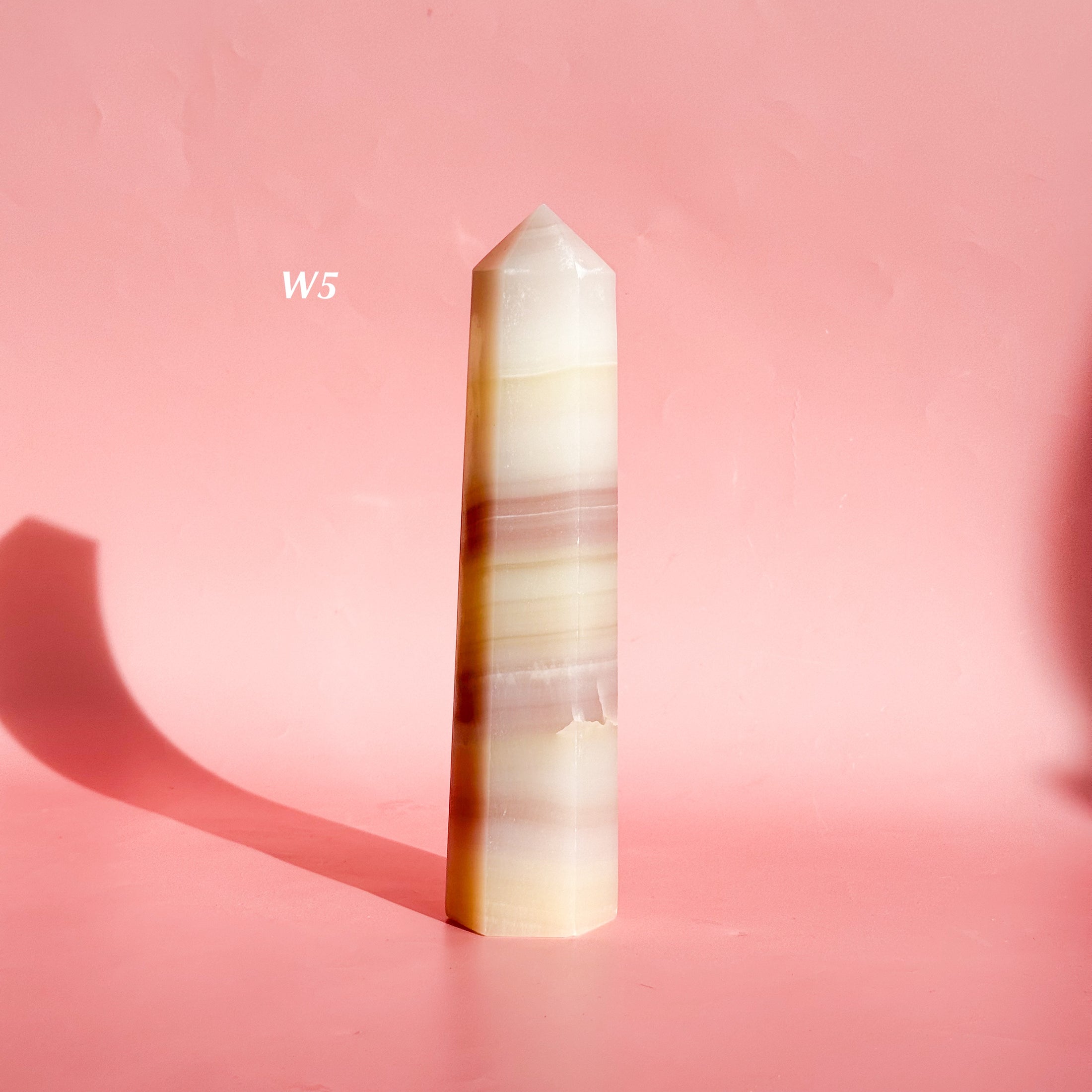 Watermelon Calcite Tower