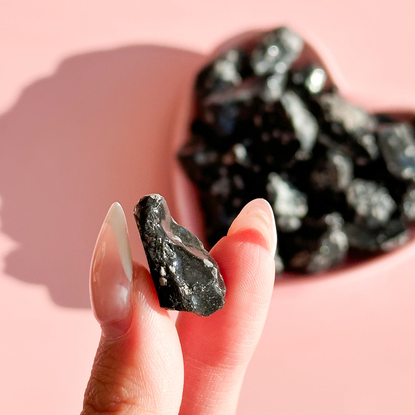 Five Raw Snowflake Obsidians
